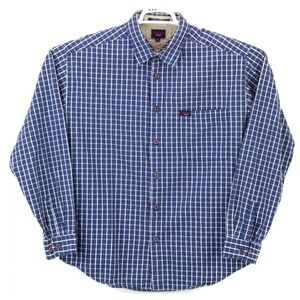 Tommy‎ Jeans Men's Blue White Check Pattern LS Shirt Size XL